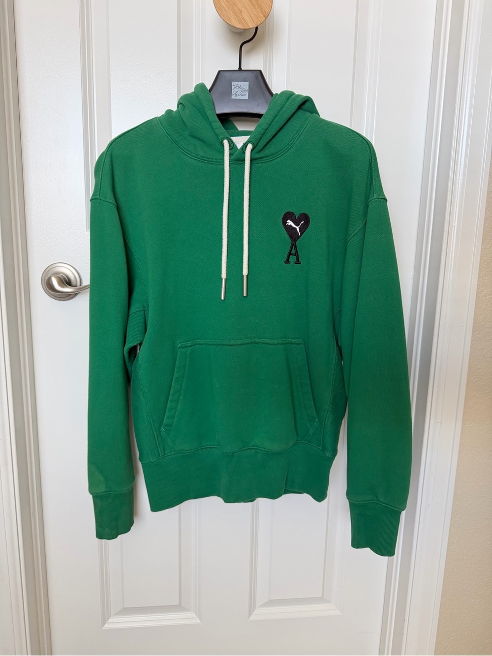 AMI & PUMA limited edition Green Hoodie with Heart Logo unisex size S
